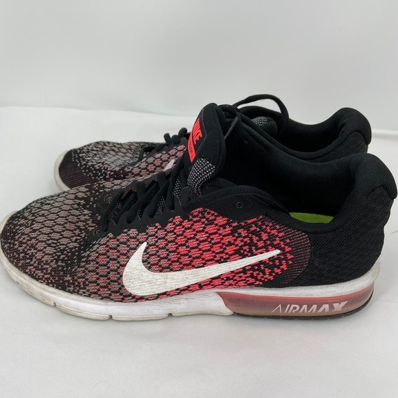 NIKE AirMax Sequent 2 Running Shoe Athletic Sneaker Black Pink Women's Size 11.5 - Picture 3 of 10